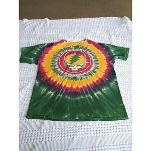Liquid Blue Grateful Dead Tye Die Steal Your Face Short Sleeve T Shirt Sz XXL